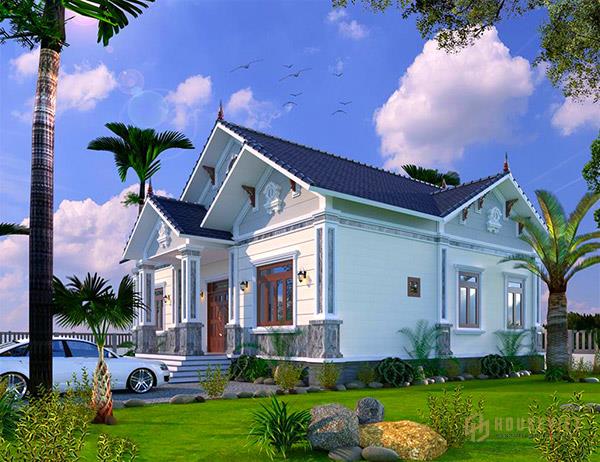 Mẫu 7 - Biệt thự vườn mái thái rộng rãi