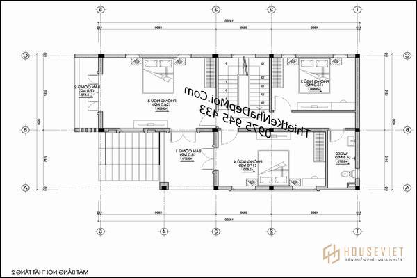 Mặt bằng bố trí nhà 8x14m