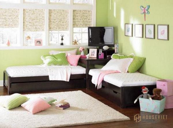 Đặt 2 giường trong một căn phòng mang lại nhiều lợi ích