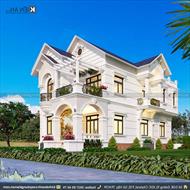Mẫu thiết kế biệt thự 8 × 20 tân cổ điển 2 tầng- Anh Đình, Cà Mau