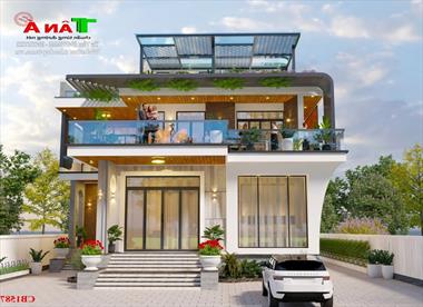 Mẫu biệt thự 2,5 tầng hiện đại tại Đồng Nai MS: CB1587
