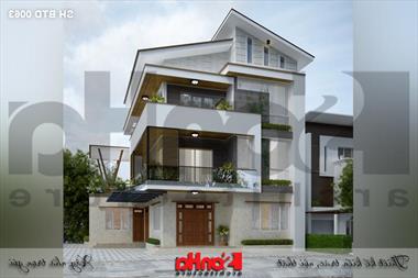 Biệt thự đẹp hiện đại 2 mặt tiền diện tích 135m2 - SH BTD 0063