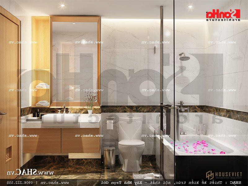 Mẫu thiết kế phòng tắm wc phòng ngủ 1 view2 khách sạn mini đẹp cổ điển sh ks 0027