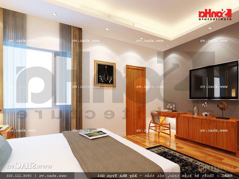 Mẫu thiết kế nội thất phòng ngủ 2 view3 khách sạn mini cổ điển đẹp sh ks 0027