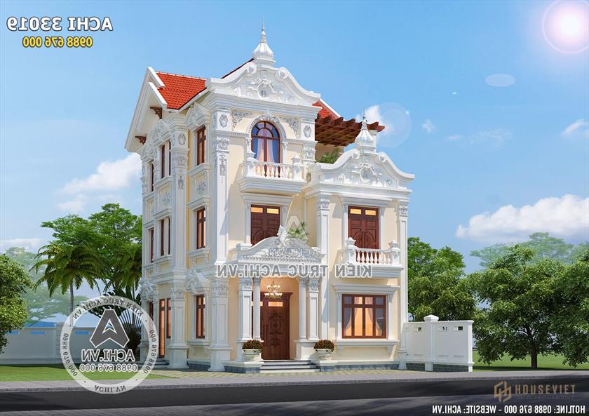 Biệt thự Pháp 3 tầng đẹp tại Hà Nội - ACHI 33019