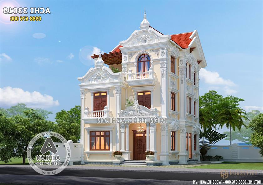 Một góc nhìn của mẫu nhà 3 tầng tân cổ điển