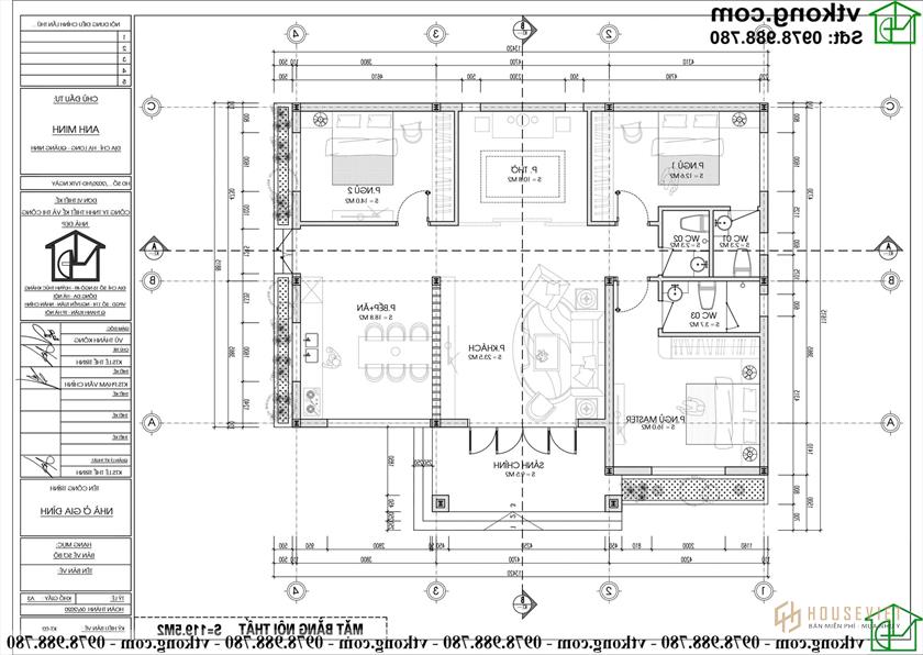 Nhà cấp 4 3 Phòng ngủ 1 Phòng khách 1 Phòng thờ 14x10