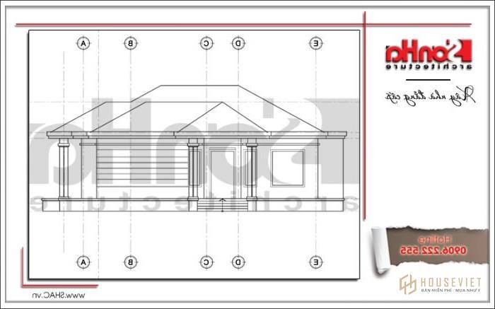 Mặt tiền biệt thự 1 tầng hiện đại tại Bắc Ninh sh btd 0056