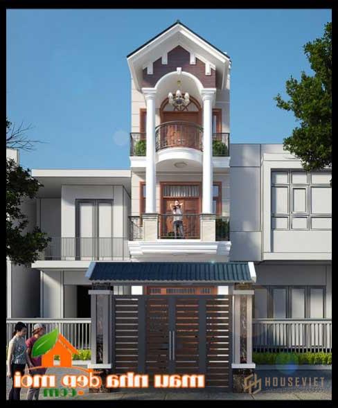 Tham khảo thêm mẫu nhà ống 3 tầng mặt tiền 4m phong cách Tân cổ điển