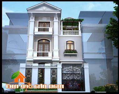 Mẫu nhà phố 3 tầng 7,5x15m phong cách Châu Âu