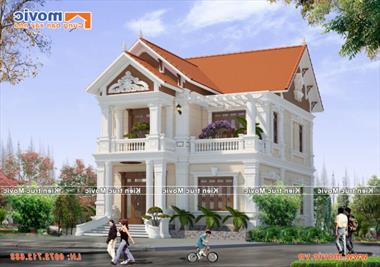 Nhà 2 tầng tân cổ điển mái thái đẹp - BT1620