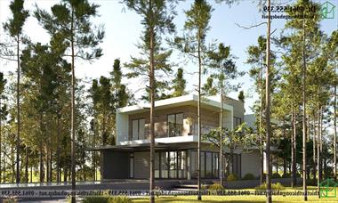 Mẫu biệt thự mái bằng 8x16m độc đáo tại Hà Nội NDBT2T150