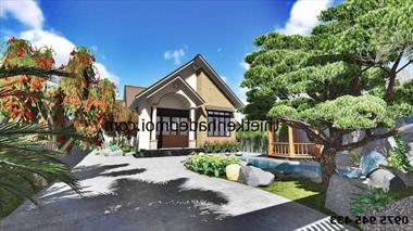 Mẫu nhà đẹp 1 tầng mái thái chữ L 4 phòng ngủ anh Hùng Đạt Lý