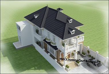 Phong cách biệt thự mini 2 tầng hiện đại 10m x 17m anh Tính - MSBT2020