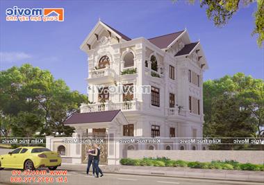 Mẫu biệt thự tân cổ điển 3 tầng đẹp 05 phòng ngủ