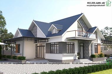 Mẫu biệt thự mái thái 1 tầng có 4 phòng ngủ ở Thái Bình NDBT1T135