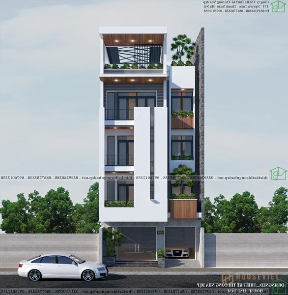 Thiết kế nhà phố 5 tầng diện tích 8x18m tại Hà Nội NDNP5T5