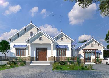 Biệt thự 1 tầng 120m2 nhà vườn đẳng cấp thu hút mọi gia chủ