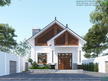 Mẫu thiết kế nhà cấp 4 8x10m 2 phòng ngủ NDNC4157