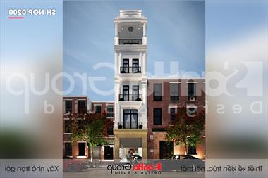 Mẫu nhà tân cổ điển 5 tầng diện tích 41,6m2 (4m x 10,4m) tại Hải Phòng - SH NOP 0200