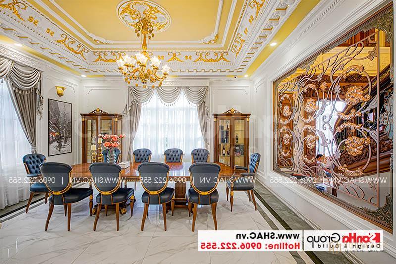 Loạt ảnh thực tế biệt thự tân cổ điển sang trọng hàng chục tỷ đồng khiến hàng triệu con tim thổn thức 33 Nội thất phòng ăn càng đẹp hơn sau khi thi công xong