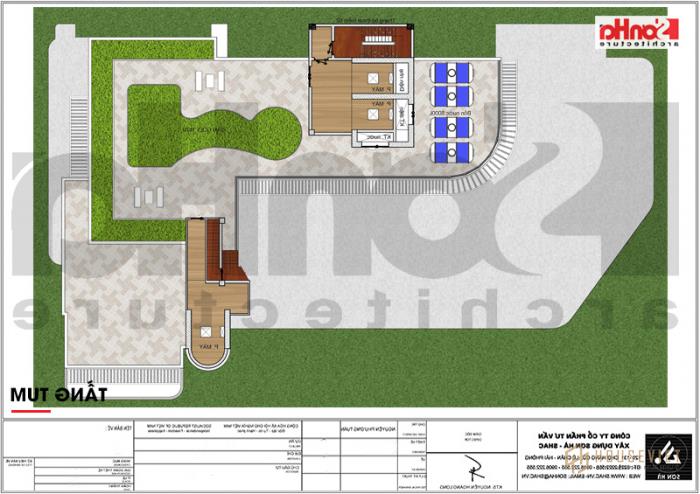 Thiết kế khách sạn tiêu chuẩn 5 sao hiện đại 1078,5m2 tại Phú Quốc - SH KS 0058 38 Mặt bằng công năng khách sạn 5 sao hiện đại tại Phú Quốc (Kiên Giang)