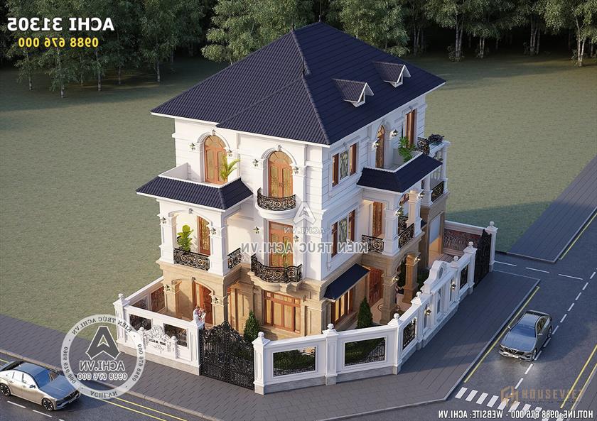 Ảnh: Hệ thống mái thái giúp bố cục ngôi nhà thêm ấn tượng