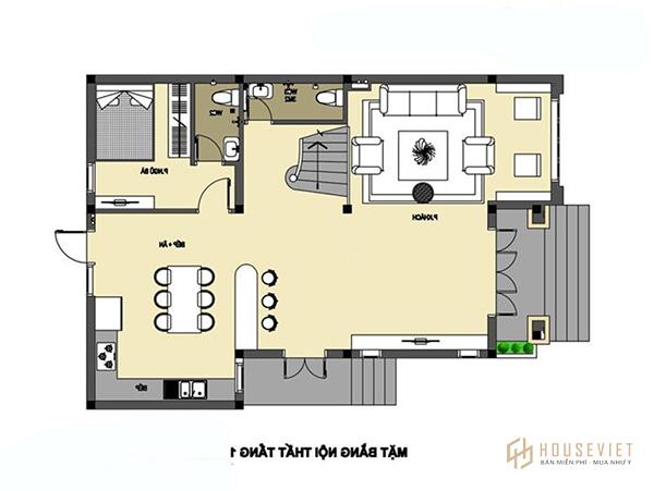 Bản vẽ thiết kế nhà 2 tầng 7x12m