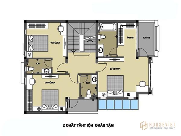 Mẫu nhà 2 tầng 7x12m