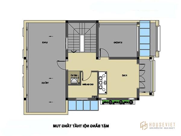 Bản vẽ nhà 2 tầng 7x12m
