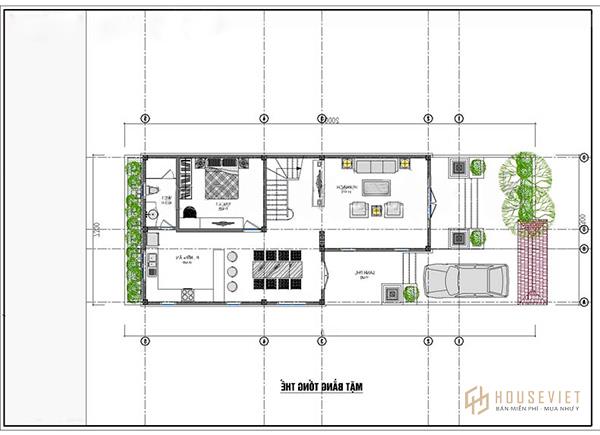 Bản vẽ nhà 2 tầng 7x12m