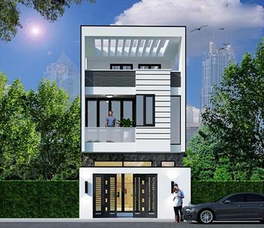 Mẫu thiết kế nhà 2 tầng 7x12m sang trọng và hiện đại (có bản vẽ)