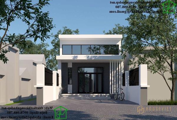 Phối cảnh nhà cấp 4 hiện đại NDNC456