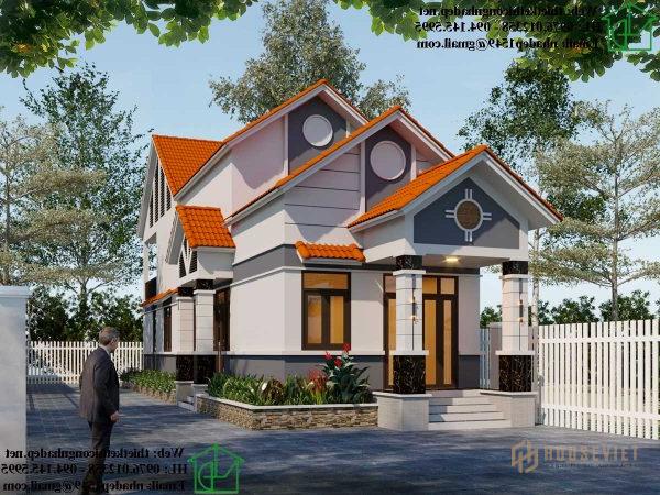 Mẫu nhà cấp 4 gác lửng 5x24m đẹp ở Hà Giang NDNC4104 Mẫu nhà cấp 4 gác lửng 5x24m đẹp ở Hà Giang NDNC4104