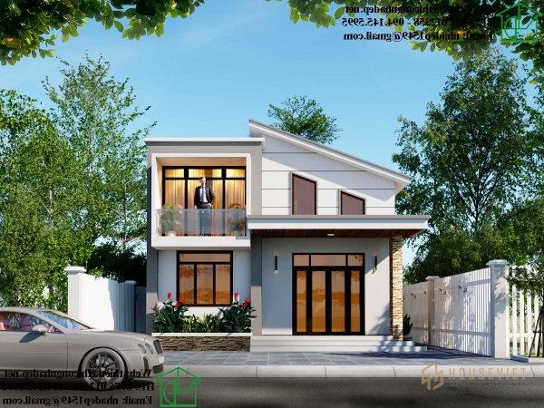 Mẫu nhà cấp 4 8x13m gác lửng tại Chương Mỹ NDNC4106