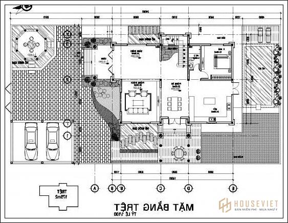 Mặt bằng nhà cổ điển 11x15m