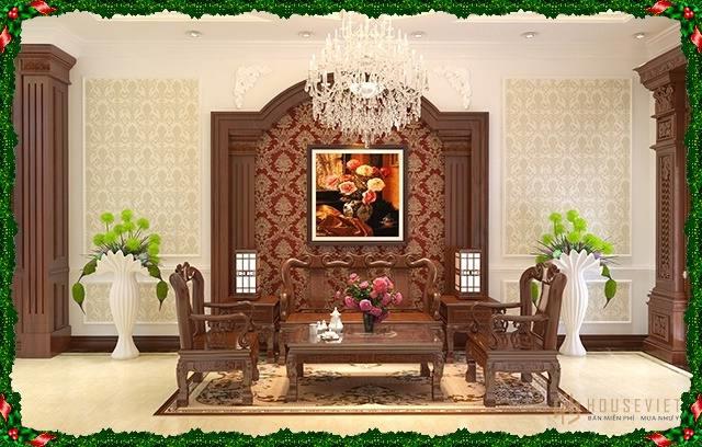 biet thu co dien chau au 3 tang 11x15m - phong khach