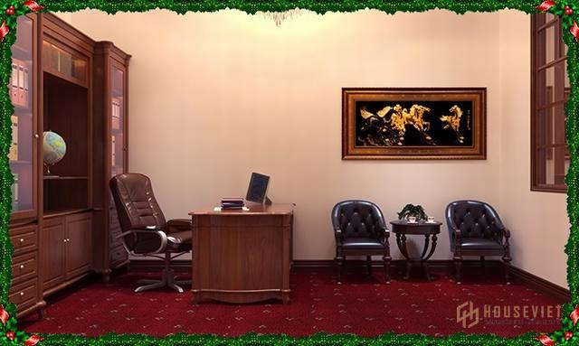 phong ngu biet thu co dien chau au 3 tang dep