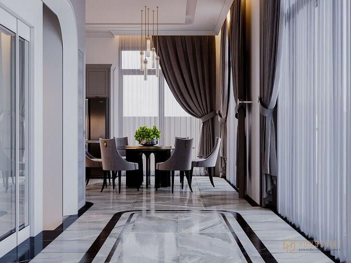 Trong không gian nội thất của ngôi biệt thự song lập này, mọi chi tiết đều được lồng ghép để tạo nên một tổng thể thống nhất