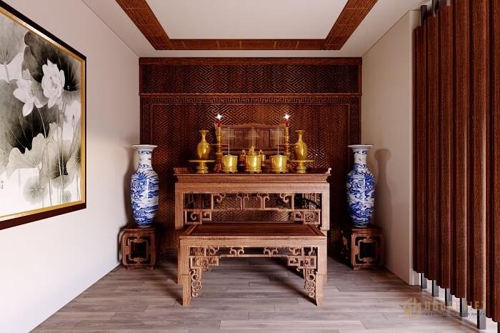 Phòng thờ sang trọng của thiết kế nội thất biệt thự song lập