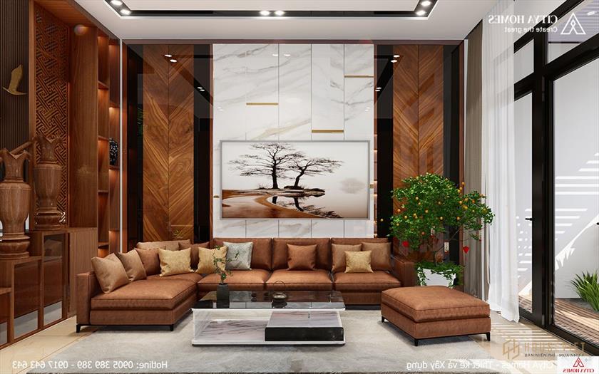 Phòng khách được thiết kế trang nhã