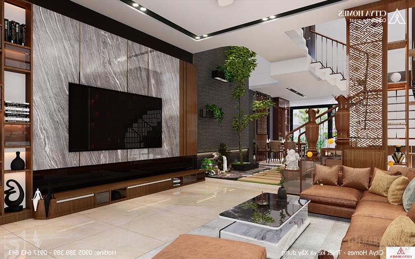 Tiểu cảnh không gian xanh được bố trí ngay trong nhà