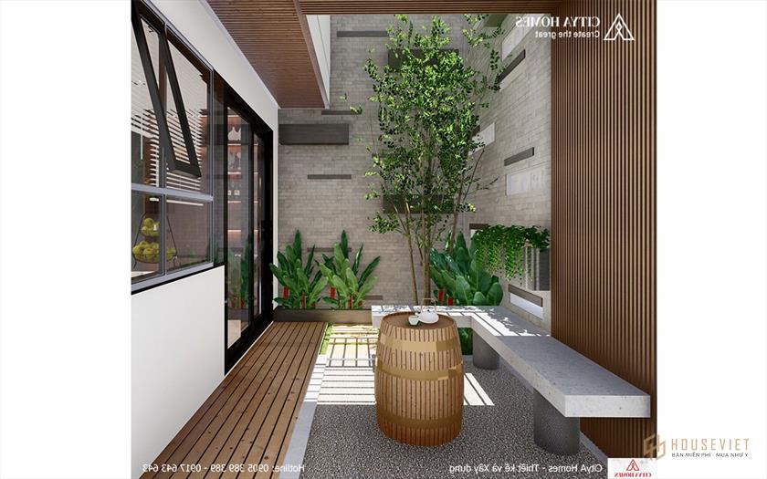 Không gian xanh được bố trí trong nhà