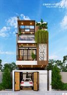 Mẫu Nhà Phố 2 Tầng 1 tum Hiện Đại Và Trẻ Trung - Khách Ở Quảng Ngãi