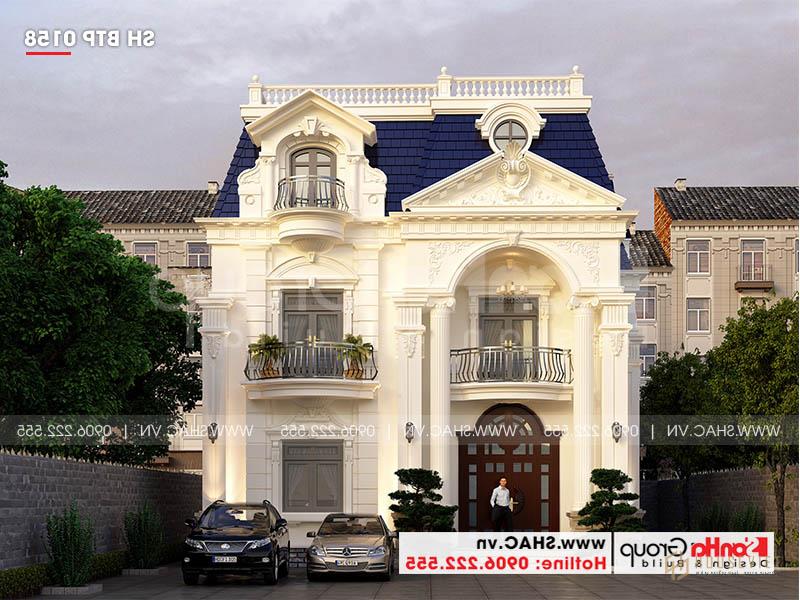 Mẫu biệt thự tân cổ điển 3 tầng 5 phòng ngủ tại Đà Nẵng - SH BTP 0158 4 Biệt thự 2 mặt tiền tân cổ điển thể hiện tinh thần của tinh hoa kiến trúc