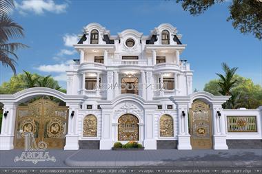 Mẫu biệt thự 3 tầng tân cổ điển kiểu Pháp (TGDĐ: Anh Phúc - Quảng Ninh) BT32113