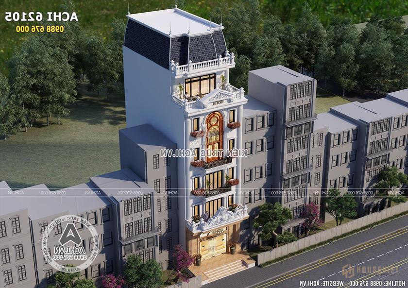 Mẫu thiết kế nhà phố kiến trúc tân cổ điển nhìn từ trên cao Mẫu thiết kế nhà phố kiến trúc tân cổ điển nhìn từ trên cao