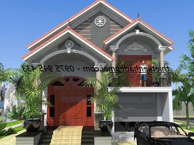 Mẫu biệt thự sân vườn 1 tầng mái thái hiện đại 170m2 kiểu pháp ở nông thôn