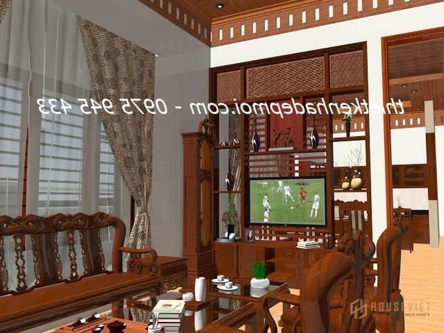 phong khach mau nha cap 4 mai thai tret dep