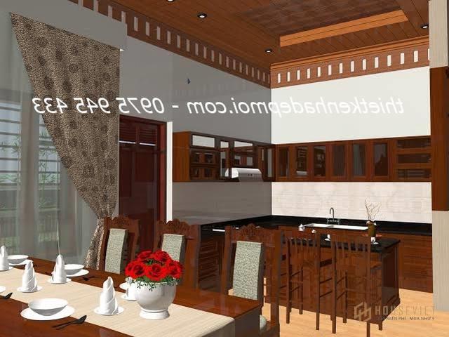 noi that phong bep mau nha tret mai thai dep o nong thon